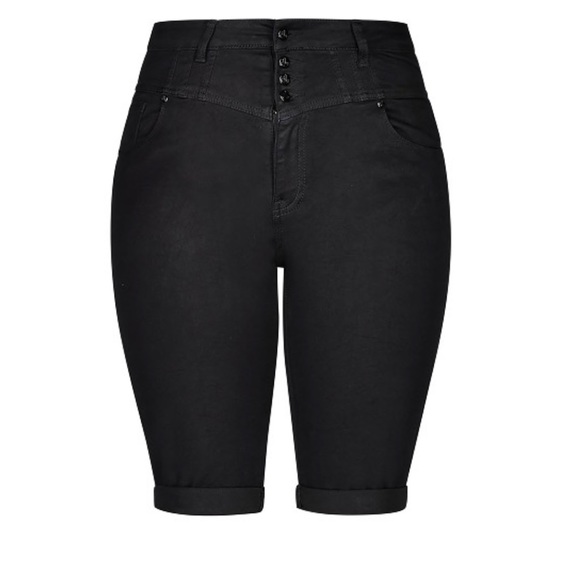 City Chic Super High Waist Knee Length
Short - black SZ 16 - Picture 4 of 11